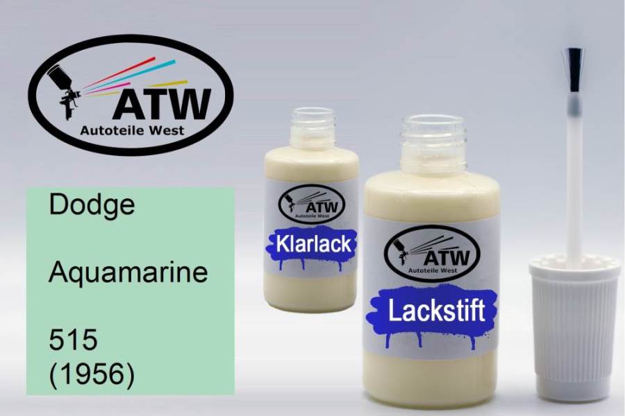 Dodge, Aquamarine, 515 (1956): 20ml Lackstift + 20ml Klarlack - Set, von ATW Autoteile West.